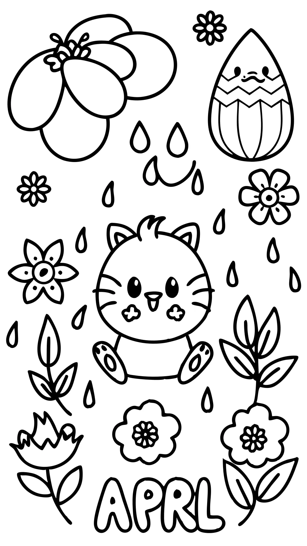 april coloring page